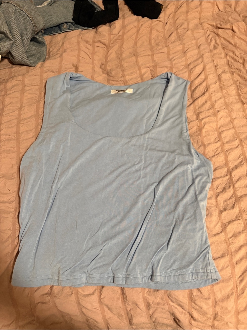 zeagoo Light Blue Scoop Neck Tank Top